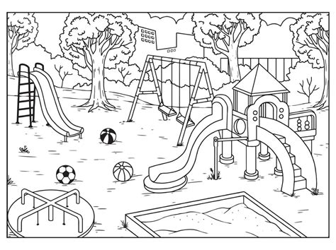 playing clipart black and white|Playground Black And White Clipart stock illustrations.